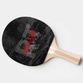 Monogramm des coolen Spielers (Name + Initialen) a Tischtennis Schläger (Seitenansicht)