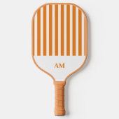 Monogramm des Country Club für Orange und Weiße St Pickleball Schläger (Vorderseite)