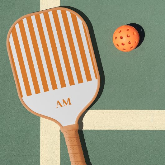 Monogramm des Country Club für Orange und Weiße St Pickleball Schläger