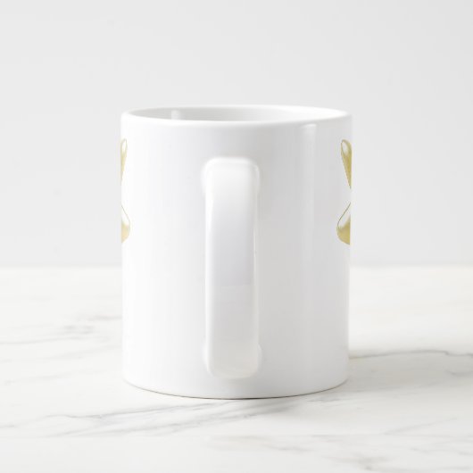 Monogramm des Dragonfly-Designs Jumbo-Tasse (Rückseite)