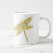 Monogramm des Dragonfly-Designs Jumbo-Tasse (Rechts)