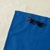 Monogramm des einfachen blauen weißen Kreises Strandtuch (Beispiel)