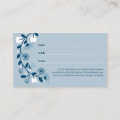 Monogramm des eleganten Blütenstollen-Logo-Monogra Terminkarte (Rückseite)