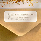 Monogramm des eleganten Greenery Floral Wedding Lo