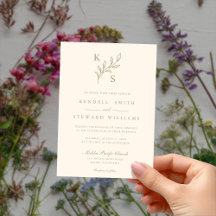 Monogramm des eleganten Greenery Floral Wedding Lo