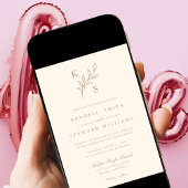 Monogramm des eleganten Greenery Floral Wedding Lo Einladung