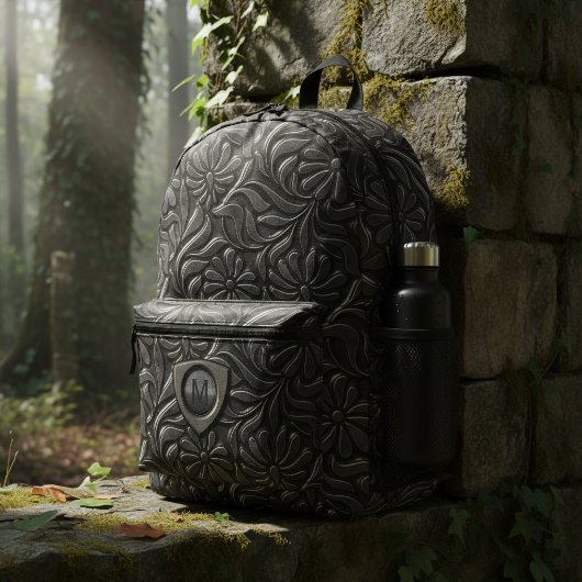 Monogramm des Embossed Metal Shield ID139 Bedruckter Rucksack