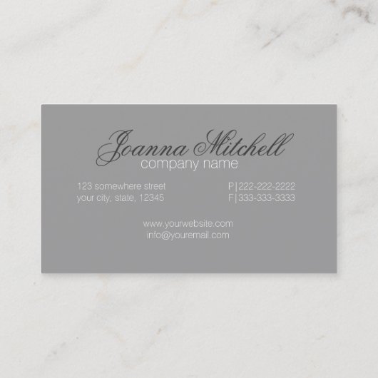 Monogramm des Embossed Metal Shield ID139 Visitenkarte (Rückseite)