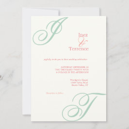 Monogramm des Englischen Nachmittaggartens Einladung