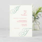 Monogramm des Englischen Nachmittaggartens Einladung (Stehend Vorderseite)