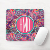 Monogramm des ethnische Art-Tiermuster-| Mousepad (Mit Mouse)