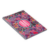 Monogramm des ethnische Art-Tiermuster-| Notizblock (Rechte Seite)