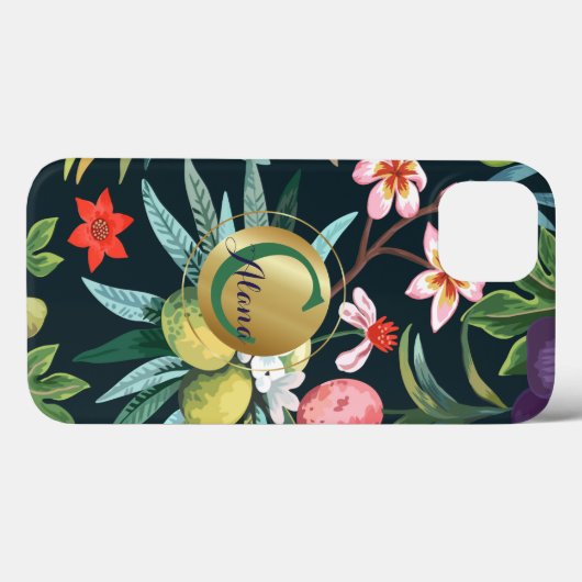 Monogramm des exotischen tropischen Paradieses Case-Mate iPhone Hülle (Rückseite (Horizontal))