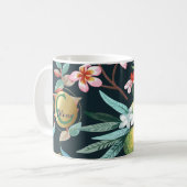 Monogramm des exotischen tropischen Paradieses Kaffeetasse (Vorderseite Links)