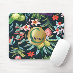 Monogramm des exotischen tropischen Paradieses Mousepad