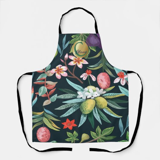 Monogramm des exotischen tropischen Paradieses Schürze (Vorderseite)