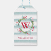 Monogramm des Festivals Watercolor Folienteile Geschenkanhänger (Vorderseite)