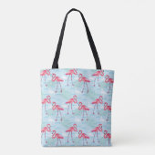 Monogramm des Flamingo-Muster-| Tasche (Rückseite)