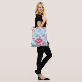 Monogramm des Flamingo-Muster-| Tasche (Am Model)