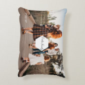 Monogramm des Foto-Albums für benutzerdefinierte C Dekokissen (Rückseite(Vertikal))