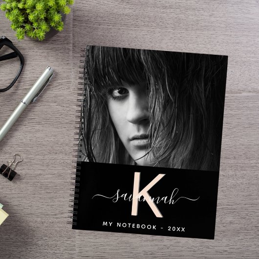 Monogramm des Fotos Notizblock