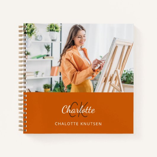 Monogramm des Fotos Orange im Sketchbook Notizblock (Vorderseite)