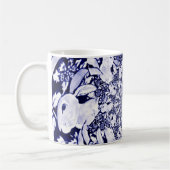 Monogramm des Fraktals "Blaues Kaninchen" Kaffeetasse (Links)