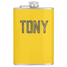 Monogramm des gelborangen Individuellen Namens mit