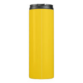 Monogramm des gelborangen Individuellen Namens mit Thermosbecher (Rückseite)