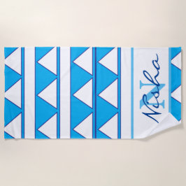 Monogramm des geometrischen Dreiecks Strandtuch