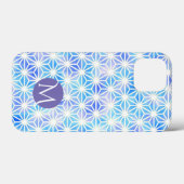 Monogramm des geometrischen Eisgitters Case-Mate iPhone Hülle (Rückseite (Horizontal))
