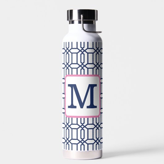 Monogramm des geometrischen Musters Trinkflasche (Links)