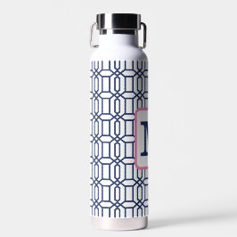 Monogramm des geometrischen Musters Trinkflasche