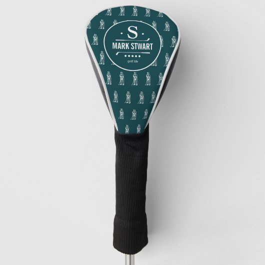 Monogramm des Goldenen Logos / Mit Monogramm Golf Headcover (Vorderseite)