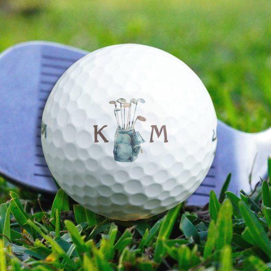 Monogramm des Golftages Personalisiert Modernes Lä Golfball
