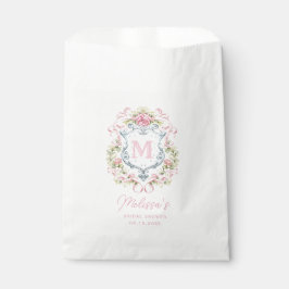 Monogramm des grandmillennialen Wappen | Bridal Geschenktütchen