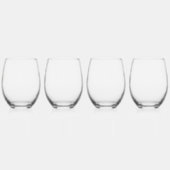 Monogramm des grandmillennialen Wappen | Bridal Weinglas Ohne Stiel (Links)