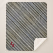 Monogramm des grauen Smokey-Monochromatischen Diag Sherpadecke (Vorderseite)