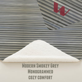 Monogramm des grauen Smokey-Monochromatischen Diag Sherpadecke