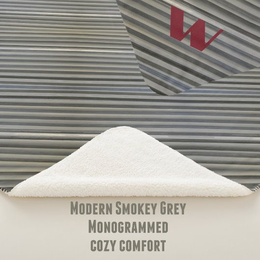 Monogramm des grauen Smokey-Monochromatischen Diag Sherpadecke