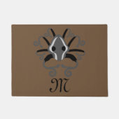 Monogramm des grauen Tintenfischs Fußmatte (Vorderseite)