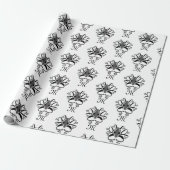 Monogramm des grauen Tintenfischs Geschenkpapier (Ungerollt)