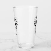 Monogramm des grauen Tintenfischs Glas (Links)