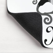 Monogramm des grauen Tintenfischs Mousepad (Ecke)