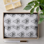 Monogramm des grauen Tintenfischs Seidenpapier (Geschenk)