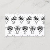 Monogramm des grauen Tintenfischs Visitenkarte (Vorderseite)