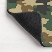 Monogramm des grünen militärischen Retro-Camouflag Mousepad (Ecke)