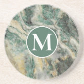 Monogramm des grünen Monolithmusters Getränkeuntersetzer (Vorne)