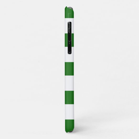 Monogramm des grünen und rosa Streifen Case-Mate iPhone Hülle (Hinten/Links)