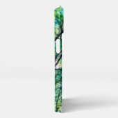 Monogramm des grünen Waldes iPhone Hülle (Rechte Seite)